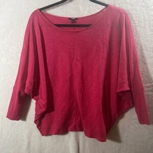 Express Pink Dolman Oversized Top Scoop Neck Small